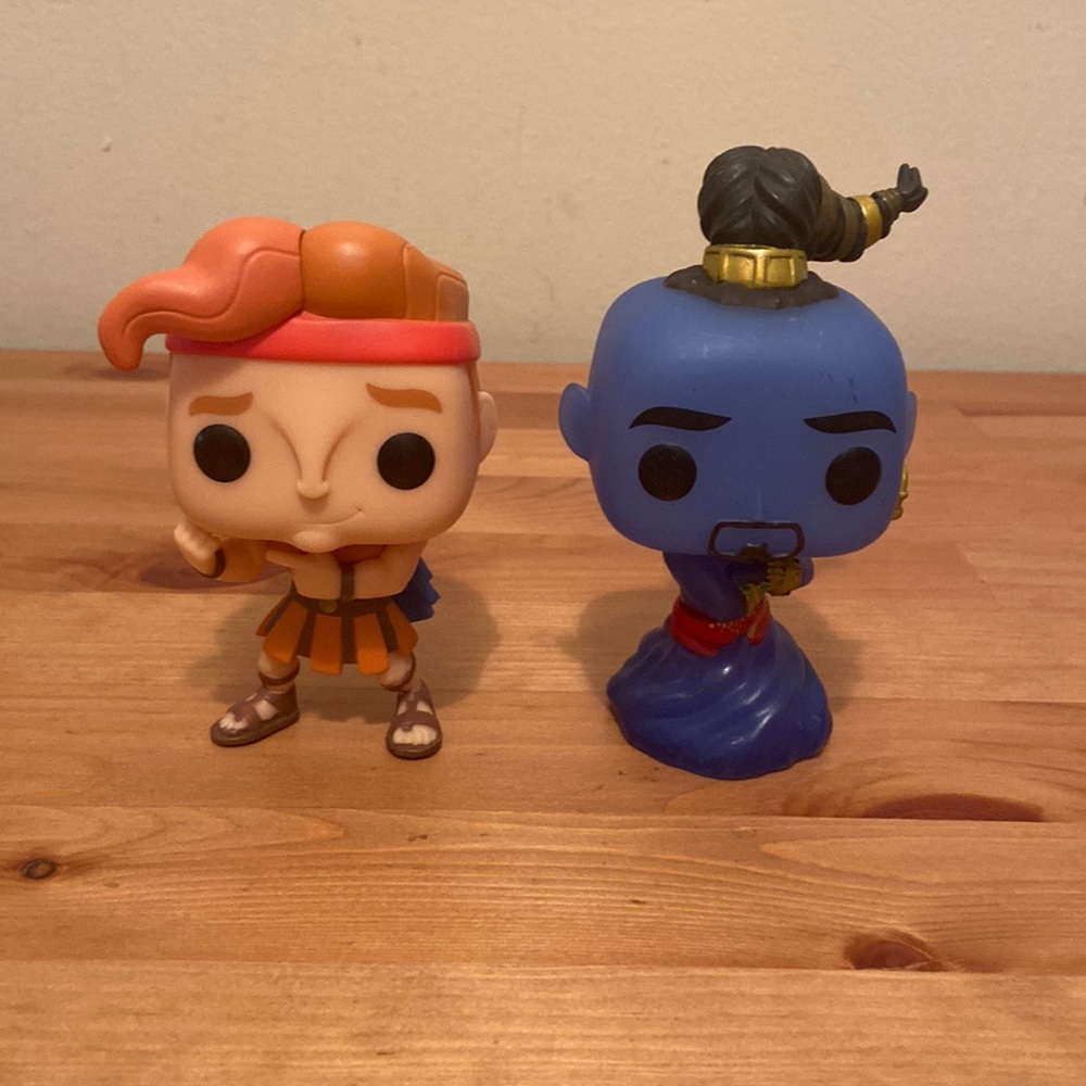 Funko Pop! Disney Hercules #378 & Aladdin Genie #539